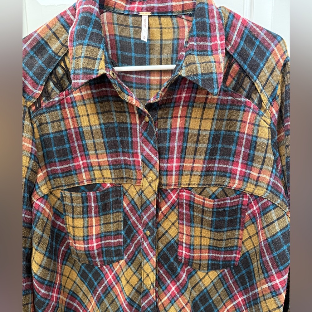 Free People Multicolor Plaid Shirt - Picture 3 of 11